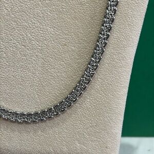 Silver vintage Monet Woven Chain Necklace - Women Jewelry